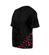 Gymnastics Open Neck Button Up Top 160x180