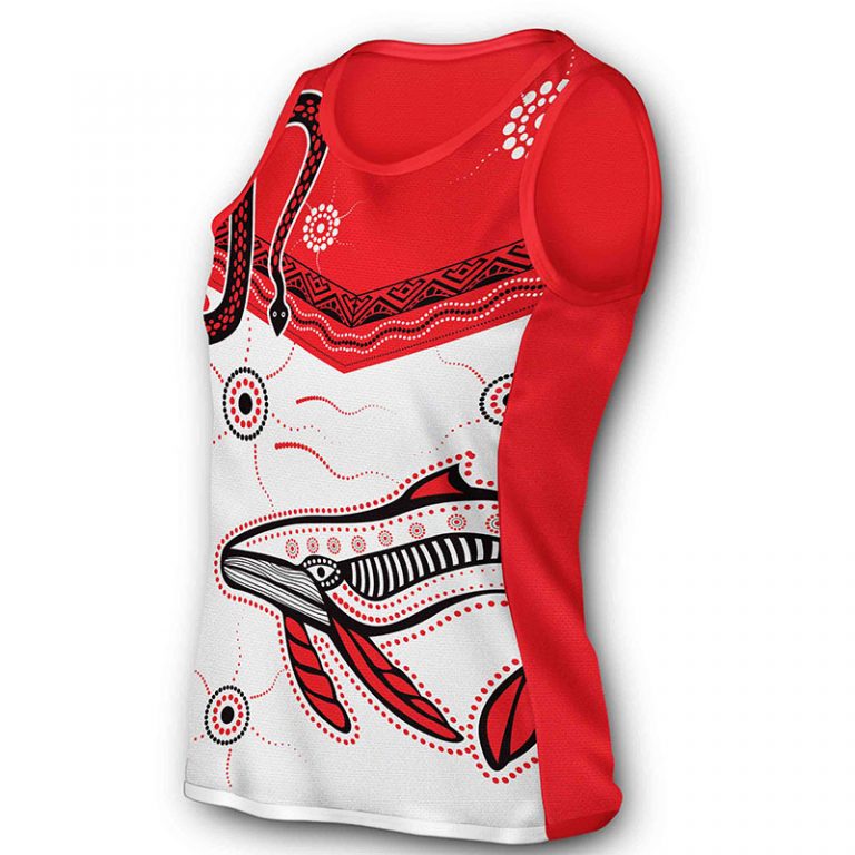 Indigenous Run Singlet Red Oak Teamwear